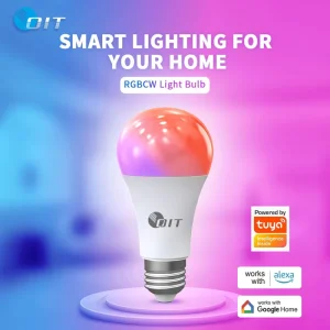 LB2 Smart RGBCW Light Bulb (Tuya), RGB Smart Light, Alexa & Google Home Compatible, Customizable Smart Home Device, Popular Smart Bulb
