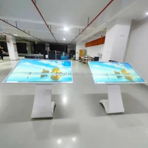 LCD All In One Machine Touch Screen 4K Touch Computer Kiosk Information Machine Self Service Kiosk For Showroom And Bank