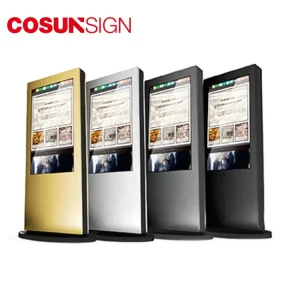 LCD Display Customizable Size Portable Touch Screen Ads Advertising Screen Kiosk Stand Floor for SIGN Metal Glass