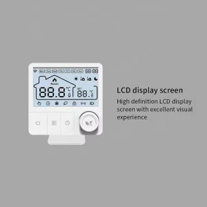 LCD Display Screen Smart Thermostat with Modern Design for Indoor & Hotel Use Multiple Installation and Control Methods