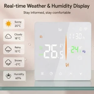 LCD Display Touch Screen WiFi Wall Mounted Thermostat App Floor Boiler Heating Smart Home Appliance
