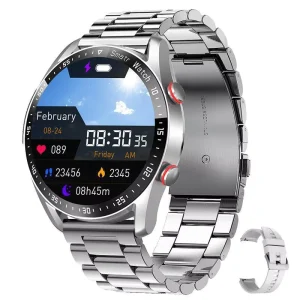 LCD Relogio Smartwatch Bracelet Relojes Hombre Waterproof Stainless Steel Smart Watch for Men
