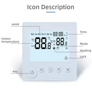 LCD Smart Thermostat for Water and Electric Floor Heating High Power Temperature Controller with Linkage Function Factory Direct