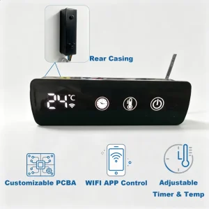 LCD Touch Screen Smart Thermostat for Electric Towel Warmer WiFi Timer Universal Size OEM