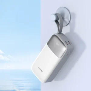 LDNIO PQ30 30000mAh USB C Fast Charging Power Banks Smart LED Display Built in Charging Cable Power Bank