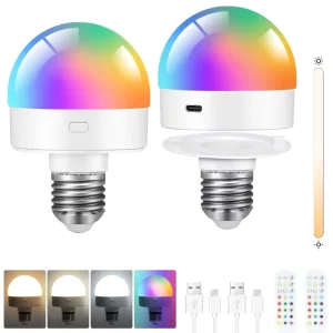 LED Emergency Smart Rechargeable Light Bulb with Remote Control