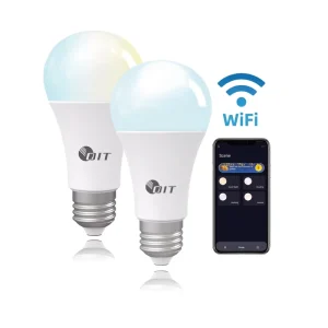 Smart LED Bulb 8W WiFi Mesh Dimmable Color-Changing Bulb E27 E26 Voice Control Remote Control for Home Lighting