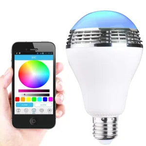Smart LED Light Bulb, App-Controlled Music Bluetooth Bulb, RGB Color-Changing Speaker Bulb