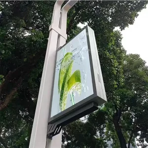 LED Display Outdoor Intelligent Traffic Lights Smart Light Pole Screen Digital Poster Wayfinding Elevator 1 Year Warranty 6000
