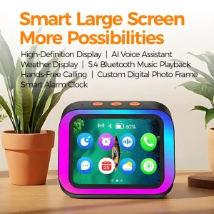 LED Display Smart AI Speaker Portable Speaker Hifi Sound System Speaker App Control With Alarm Clock