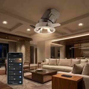 LED Downlight Smart Control Dimmable Recessed Ceiling Light High CRI 90 Aluminum Energy Saving for Villa Hotel Shopping Mall