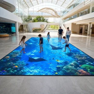LED Floor Display P2.976 500x500mm Interactive HD Video Wall for Shopping Mall Center and Retail Store Smart Advertising