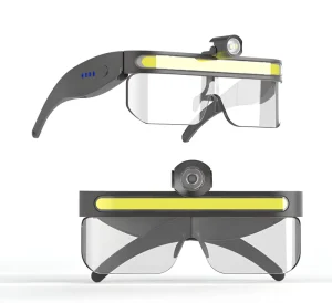 LED Headlamp Safety Glasses COB Flood Light Anti fog Goggle Headlight for Camping Fishing Hiking Cycling Night Running Work