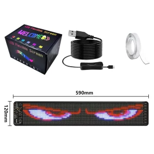 LED Matrix Pixel Panel Smart APP USB 5V Flexible LED Car Stickers Shop Window Scrolling Advertising Display Sign for Bar Club