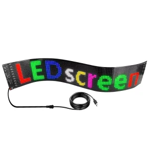 LED Matrix Screen Sign Waterproof Scrolling Messages Board App Control Soft Flexible Led Panel Car Display for Store Advertising