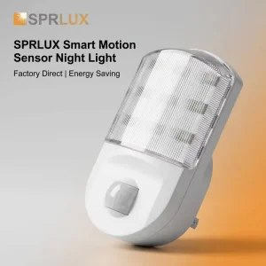 LED Night Light with Motion Sensor Indoor Socket Light 120° Pir Sensor 5 m Range Socket Lamp Motion Light Socket White
