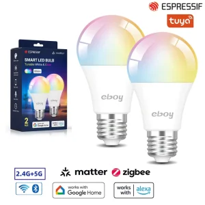 Energy-Saving Smart LED Bulb with Motion Sensor and PIR Sensor, Indoor/Outdoor Stairway and Courtyard Lighting, WiFi Control, RGBW Dimmable