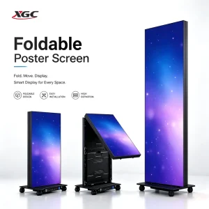 LED Poster Display Digital Signage Advertising Totem Screen Built Media Player High Bright HDR10 2-Year Warranty Quick