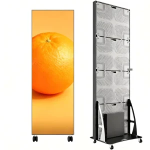 LED Poster Display Standing 8K HDR10+ 5 Year Warranty P1.86 1000cd Brightness Adobe RGB 98% Custom Poster Advertising
