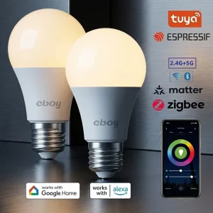 Indoor Decorative Smart LED Light Bulb, RGB Multicolor Dimmable Wireless Home Ambient Light, App Music RGB LED Speaker