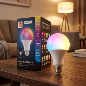 Smart LED Bulb, High Quality, Factory Price, RGB Dimmable Color, E26/E27/B22, AC110V, 9W, CE Certified