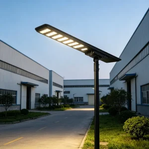 LED Solar Street Light Radar Sensor Dusk to Dawn Automatic Road Lighting