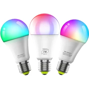 Remote-Controlled LED Smart Wi-Fi Light Bulb E26 E27 7W 9W 10W RGB + CCT Dimmable Bulb Compatible with Alexa and Google Home Voice Control