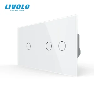 LIVOLO EU 1 Gang + 2 Gang 2 Way Matter Smart Zigbee Switch 80*151 High Grade Waterproof Glass Panel Worked With HomeKit Alexa