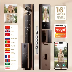 LNDU H01 3D Face Plam Vein Recognition Fully Automatic Electronic Digital Biometric Fingerprint Smart Gate Door Lock for Home