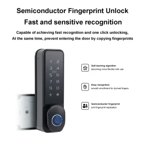 LOCKAI DK2 Commercial Grade for Smart Lock Cloud Waterproof Fingerprint Password TT Lock Unlock Key Aluminum Steel Brass