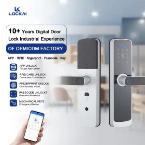 LOCKAI K7 Smart Fingerprint Lock with Password and Card Access Wi Fi & for Enabled