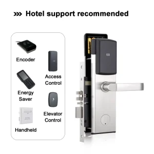 LOCKAI Smart Lock for Wood Door with Card & App Control 304 Stainless Steel