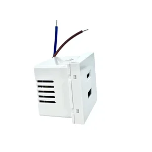 LX-series Copper 45x45mm Smart Power Outlet USB Type-C Quick Charging DC Wall Socket 3A 2 AC Outlets IP21 110-250V
