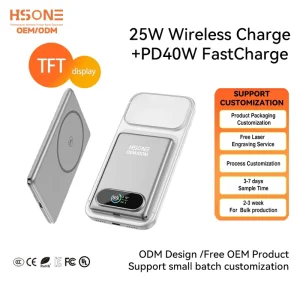 LX27 25W Output Portable Wireless Power Bank, Solar-Powered, Lightweight Aluminum Alloy Portable Charging Station