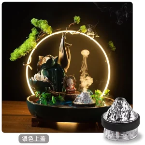 Landscape DIY Mini Humidifier Mist Air Cleaner Jellyfish Fog Volcanic Humidifier Waterproof Living Room Decoration