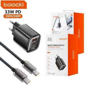 Laptop Charger Pd 33w Gan Digital Display Fast Charger Type c Fast Charging for Mobile Phones