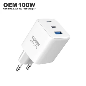 Laptop Phone GaN 100W Charger USB C PD3.2 AVS Wall Fast Charge for iPhone Samsung with CE ROHS KC Universal USB Charger Adapter