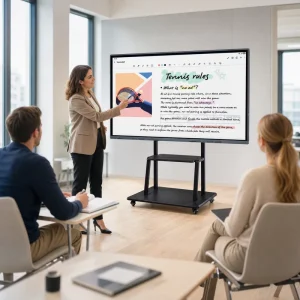 Large 55 65 75 Inch 4K Smart Interactive Whiteboard Multi Touch Flat Panel Digital Teaching Board Conference Screen