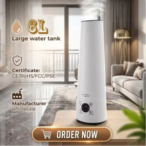 Large Capacity 6L Cool Mist Ultrasonic Humidifier Fogger Smart Home Appliance Manual Remote Control Aromatherapy Household