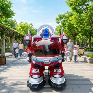 Large Inflatable Walking Robot Ride 360 Degree Rotating Amusement Machine With Music AI for Kids Indoor Outdoor Park