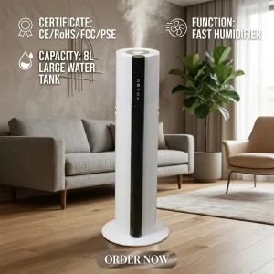 Large-scale 8L Ultrasonic Plastic Electric Floor Humidifier Remote Control Aromatherapy Diffuser Air Disinfection Fast