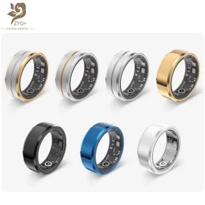 Latest Stainless Steel Smart Ring Series Heart Rate Blood Oxygen Photo Sleep Meter Step Motion Depth Waterproof