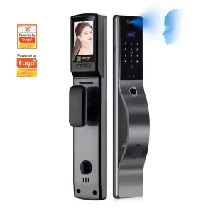Latest Version TYSH F011 TUYA WiFi Smart Digital Lock Face Fingerprint Recognition Aluminum Wood Steel Biometric Camera Cloud