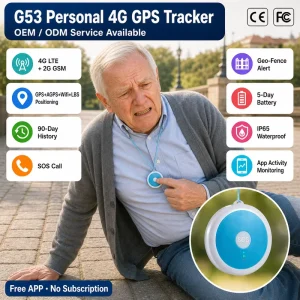Latest White Label G53 SOS Calling Portable Personal Mini GPS Tracker 4G for Kids Elderly Ladies Disabled