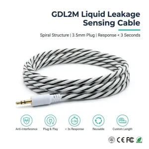 Leak Detector Sensing Cable 4mm White TCP Water Leak Detection Rope 3.5mm Jack Tuya Smart Home Basement Use