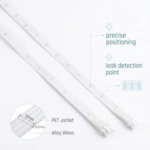Leakage Sensor Flat Tape Water Flood Rope Sensor 12mm Wide Alloy Core Smart App Supported 10-20m Detection Range for Water