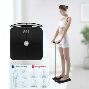 Leaone 8 Electrodes Plastic Ai Powered Body Composition Monitor Customizable Health Scale