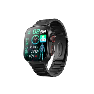 Leather Square SIM Card Smart Watch Magnetic Charging Independent 4G Calling ECG Health Monitoring GPS Alarm Clock OEM/ODM