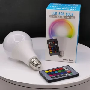E27 Dimmable RGB LED Smart Bulb, 3W/5W/10W/15W, with IR Remote Control, RGBW
