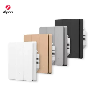 Lerlink A2 Z53 V2.0 Factory Direct Sale 3 Gang Neutral Wire Optional Tuya ZigBee Smart Wall Light Switch